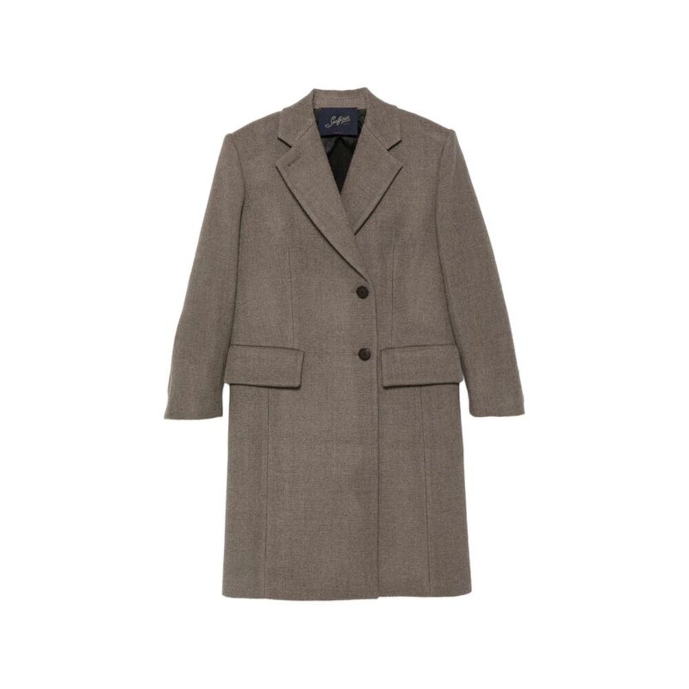 Seafarer Grey Coats - Double Breasted & Peacoats Women